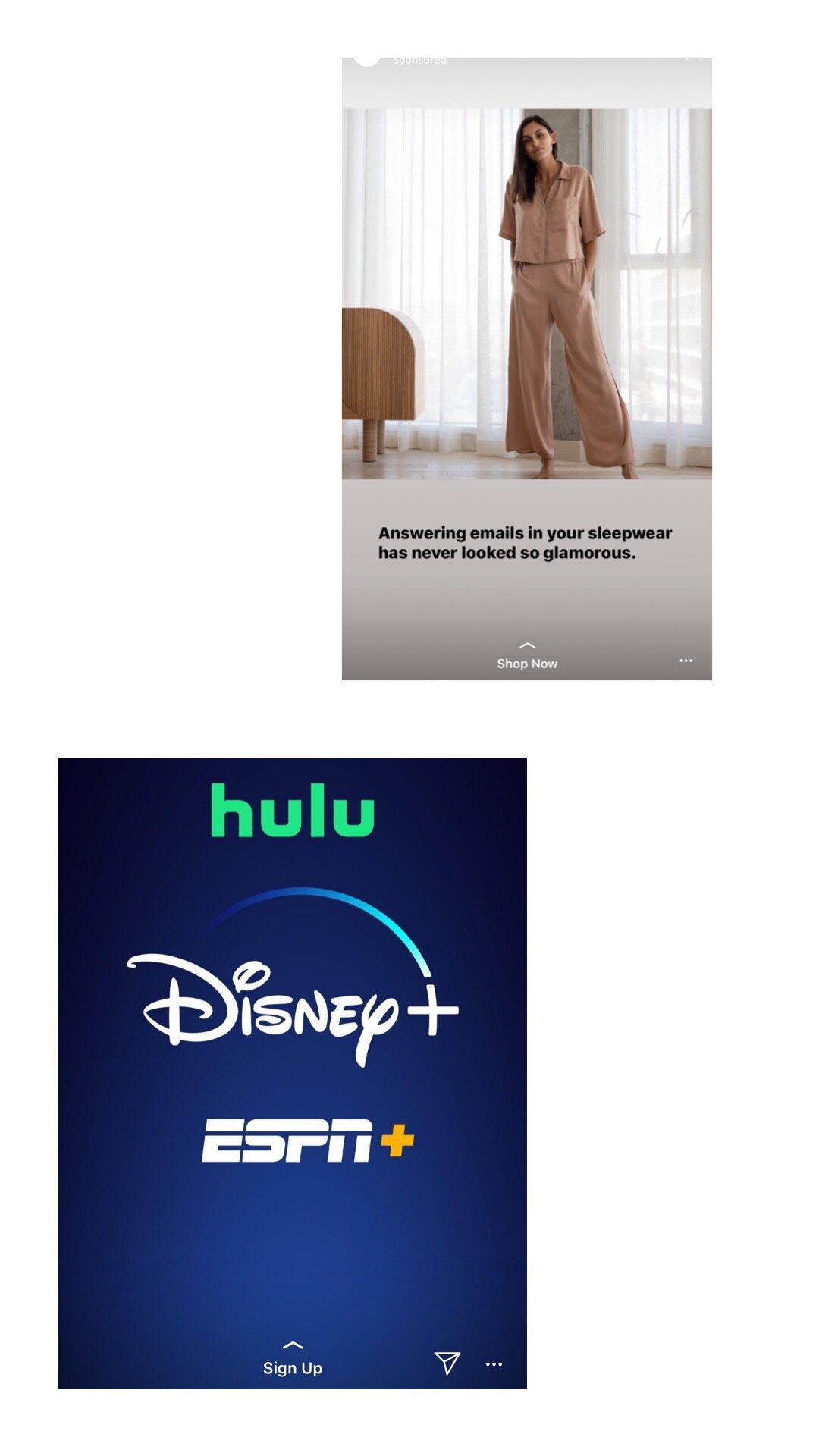  I opened instagram as I was writing this and was hit with these two lovely ads 